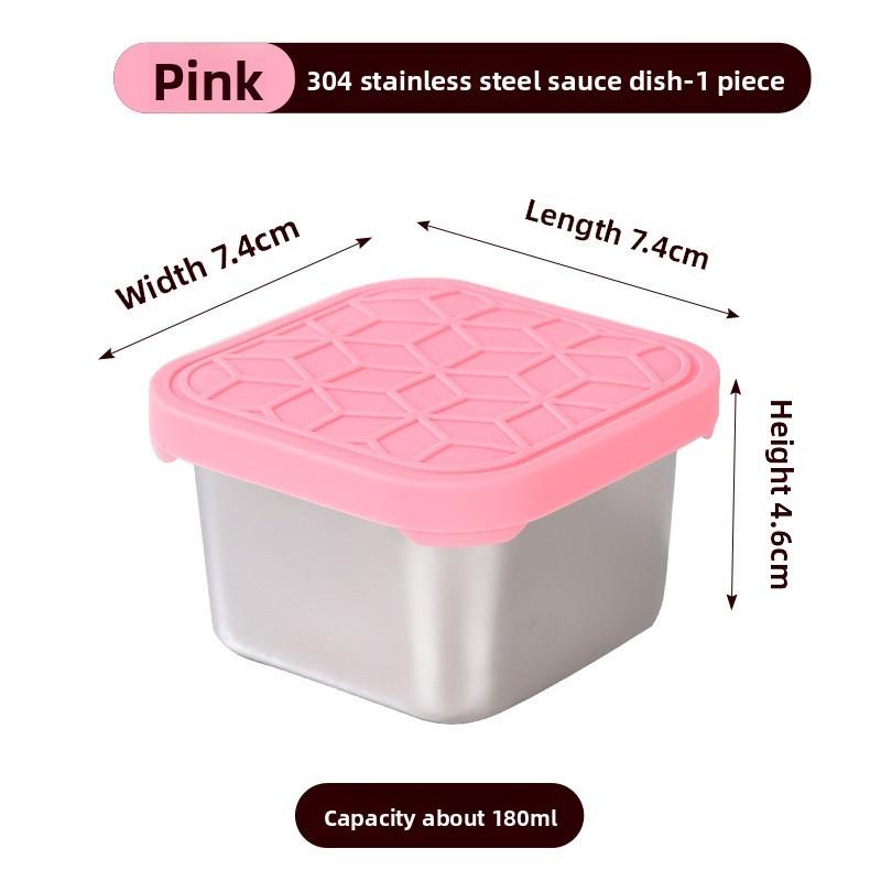 Stainless Steel Food Storage Container With Silicone Lid For Home Use And Portable Meal Prep