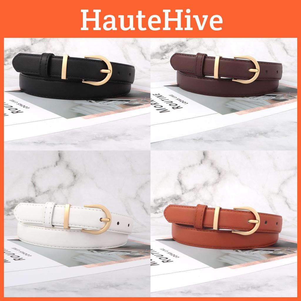 Belt Vintage Leather Women Versatile Decorative Waistband Casual Strap Jeans