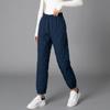 Wide Leg Cotton Pants Women's Thickened Warm Pants Middle-aged and Elderly Casual Straight Pants Outside Wearing High-waisted Down Cotton Pants