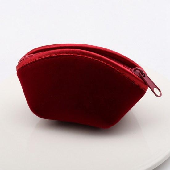 Jewelry Storage Bag Red Velvet Household Supplies Washable Ear Studs Necklace Ring Travel Bag Pretty Storage Washable