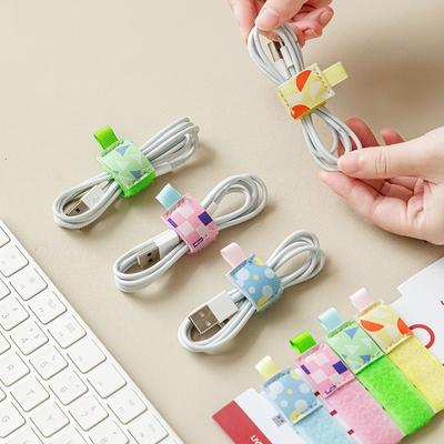 Gifts Cartoon Data Cable Storage Tie Multi-function Portable Data Cable Holder Earphone Computer Cable Strap Travel Cable Winder