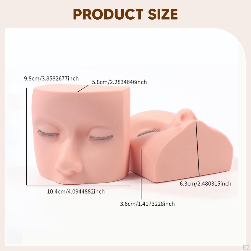 Eyelash Mannequin Head Lash Eyelashes Extension Soft Realistic Multiuse Make Up Training for Makeup