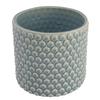 Round Stoneware Planter Pot Polka Dot Design Durable Planter Indoor Outdoor Use Ideal Cottage Décor Holds 5 Inch Pots