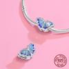 copper Compatible With Authentic Bracelets Charm Jewellery Do It Yourself Blue Clip Bead Charms Galaxy Starry Sky Collection Pendant Moon Dangle