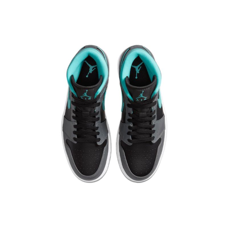 Jordan 1 Mid Grey Aqua Jordan 554724-063