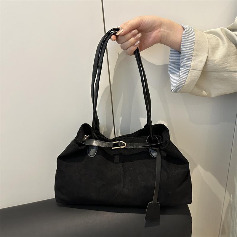 Vintage Matte Solid Color Womens Underarm Bag Casual Versatile Fashion Single Shoulder Bag