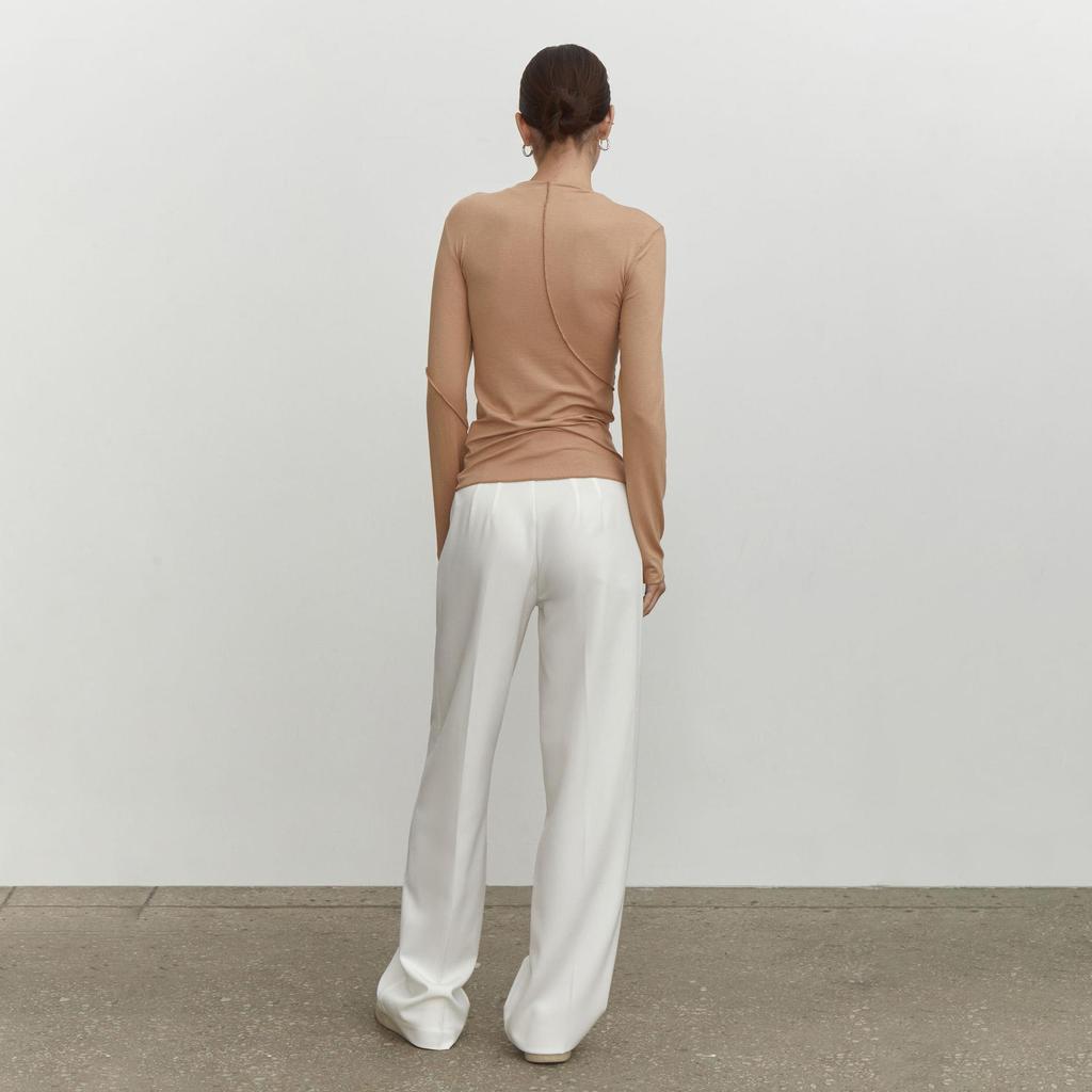 Tshirt Sleeve Women Long Summer Half Stand Collar Solid