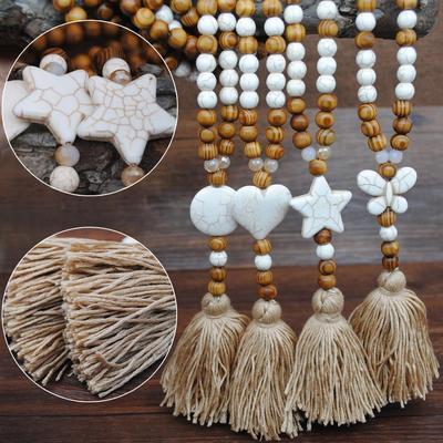Bohemian Beaded Long Necklace: Artistic Ethnic Style Sweater Accessory