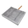 BBQ Grilling Basket Stainless Steel Portable Outdoor Camping Barbecue Basket with Detachable Dividers for Fish Meat