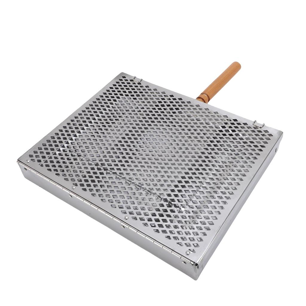 BBQ Grilling Basket Stainless Steel Portable Outdoor Camping Barbecue Basket with Detachable Dividers for Fish Meat