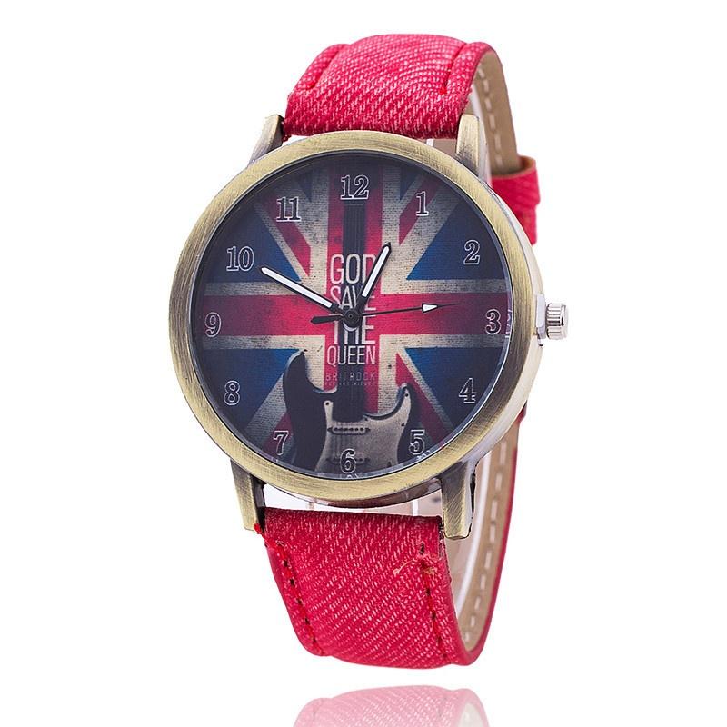 Negozio moderno Chitarra retrò Bandiera britannica Modello donne Orologio  da polso in pelle Al quarzo Orologio da polso acquista in modo economico —  spedizione gratuita, recensioni reali con foto — Joom