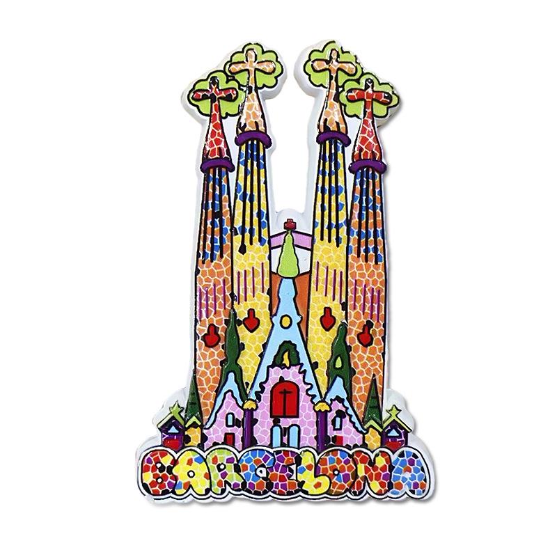 Magnes Barcelona Sagrada Familia & Tancerka Flamenco - Pamiątka z podróży po Hiszpanii