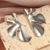 Women's European Style Irregular Petal Floral Dangle Earrings, Trendy Edgy Sophisticated Statement Design