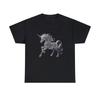 Unisex Adult T Shirt Designer Streetwear Graphic Tee Barb Wire Unicorn Mythical