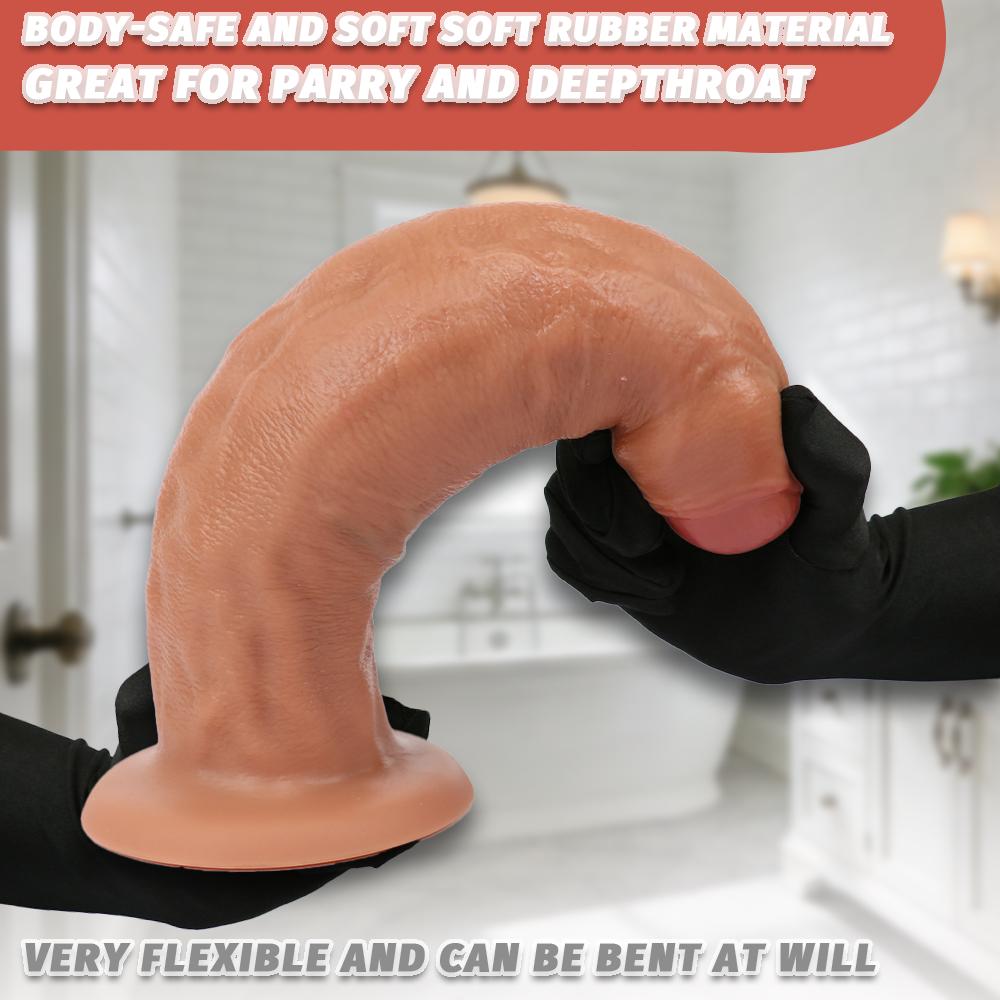 Realistic Liquid Silicone Dildo Thick Penis Adult Sex Toy for Men Women Anal Vaginal Massage Waterproof