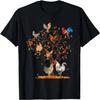 Chicken Tree Autumn Tree Fall Leaves Chicken Love T-Shirt