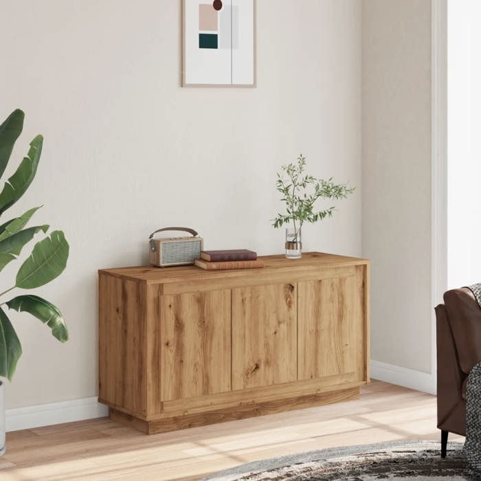VidaXL Buffet chêne artisanal 102x35x55 cm bois d'ingénierie 857140