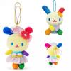 Rainbow Paradise Cute 10cm Usahana Bunny Plushie Toy Small Pendant Paradise Cartoon Rabbit Bunny Doll Bag Accessories