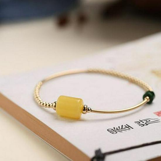 Women's Southern Red Multi-Turn 108-Bead Bracelet with Hetian Jade & Amber - Ethnic Style Jewelry for Men & Women.