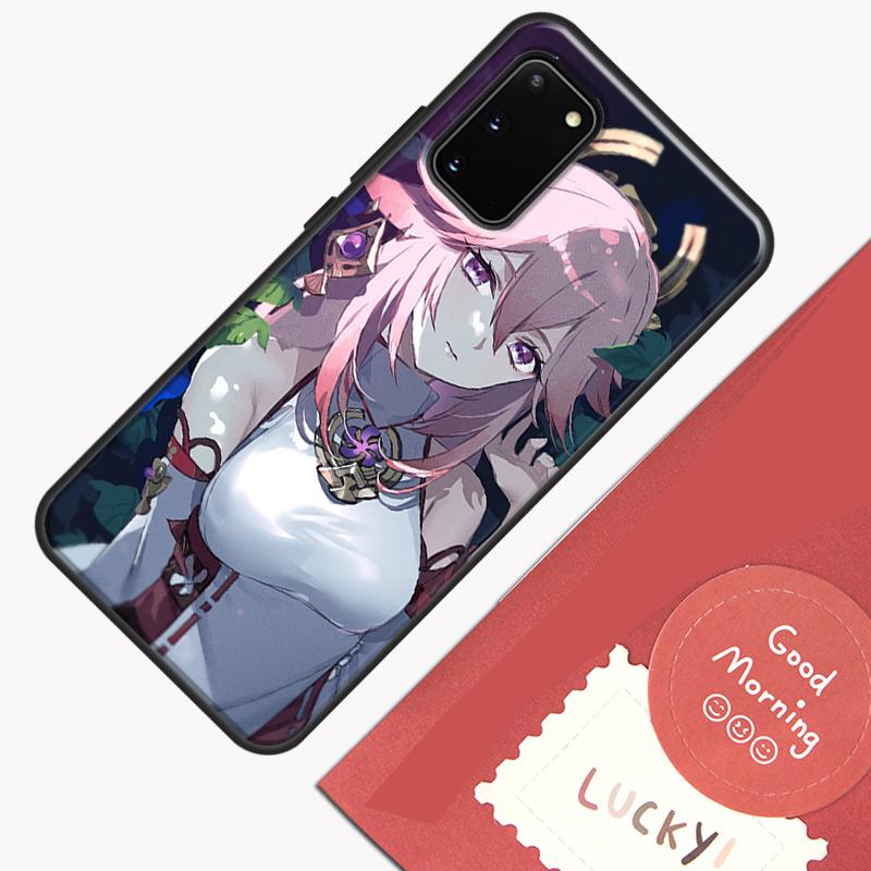 Yae Miko Genshin Impact Phone Case For Samsung Galaxy S25 S26 Ultra S20 S21 S22 S23 S24 Plus S9 S10 S25 FE Cover Shell