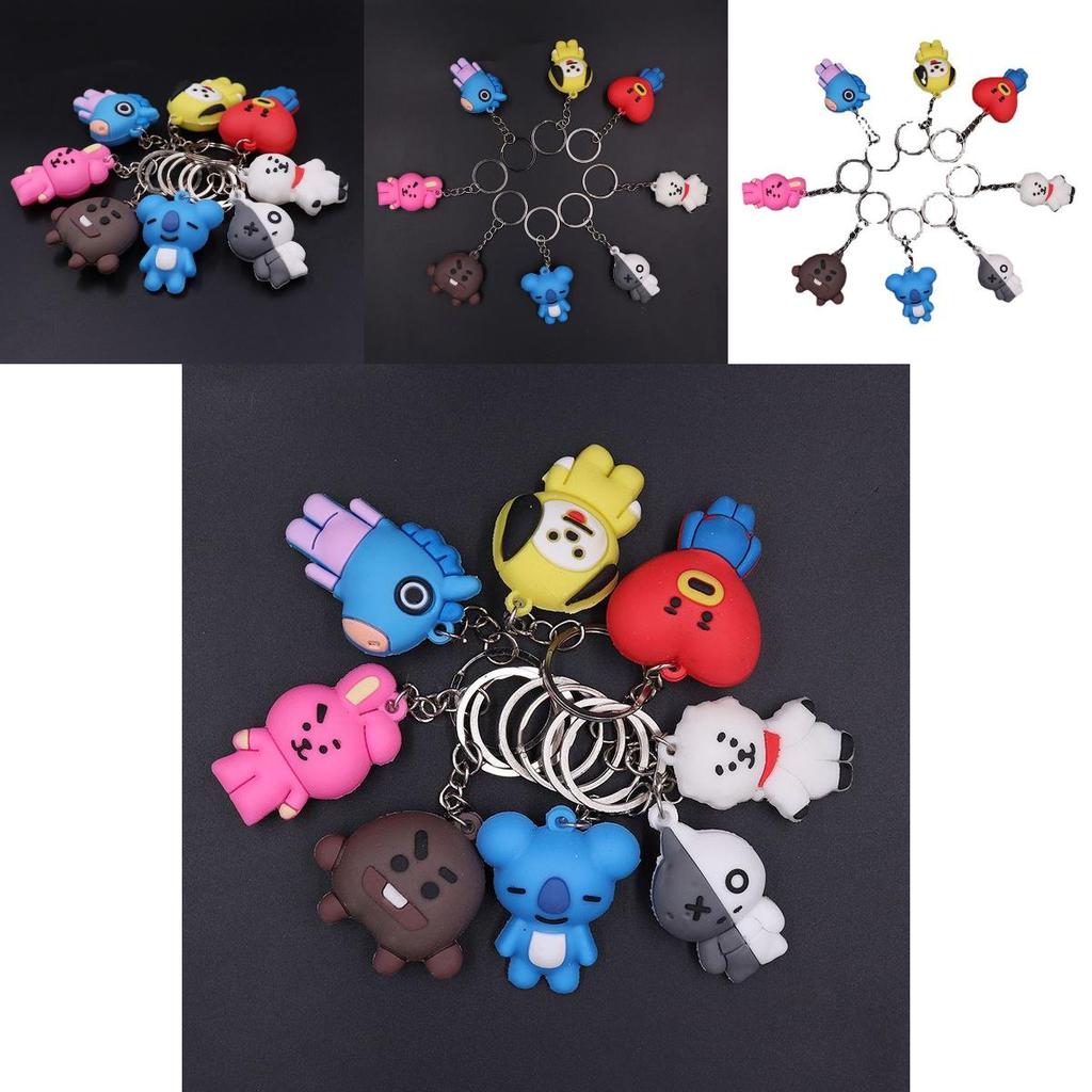Chaveiro Adorável de Acrílico Bt21 Anime Desenho Kawaii Pingente Presente Design Moderno Material Durável