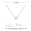 Ins Style Simple V Shaped Diamond Pendant Titanium Steel Clavicle Necklace For Women