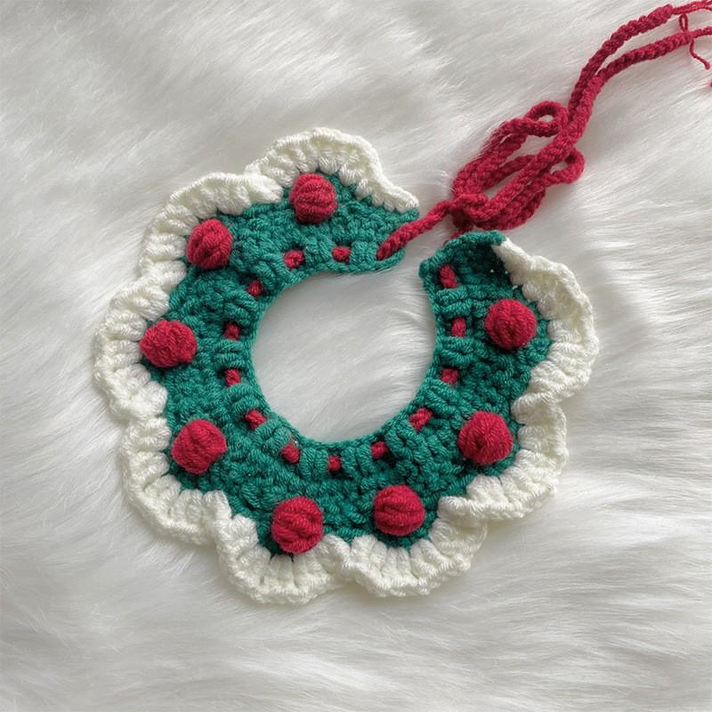 Christmas Cat Scarf: Warm Knitted Collar with Bell