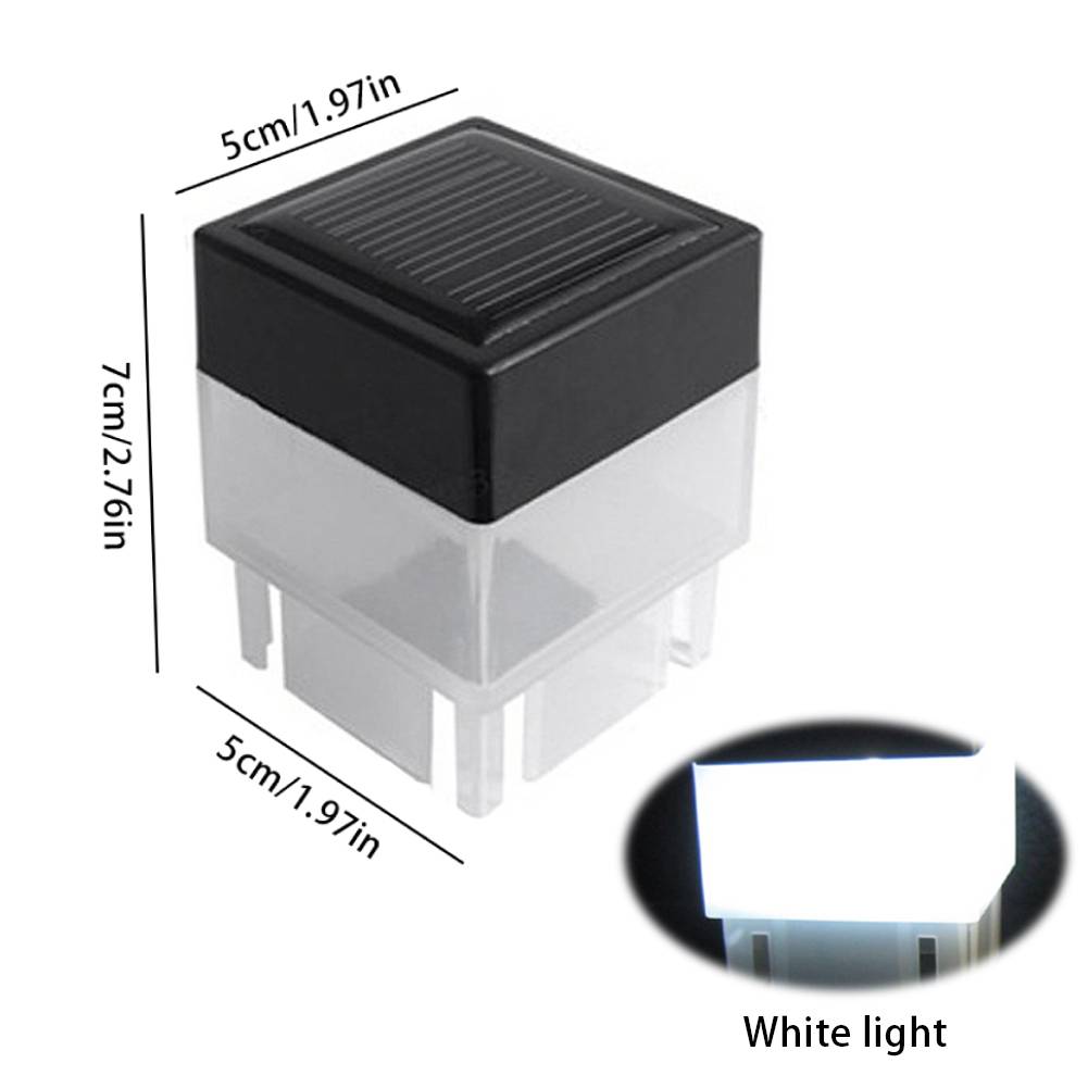 Solar Post Light Modern Fence Deck Lamp Auto On/Off Square Column Fixture Fence Pillar Lamp for Outside Garden Patio