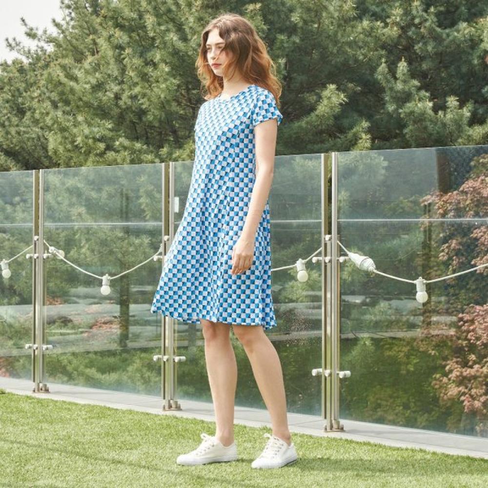 Lipbbam Creora Difree Artwork Pattern Midi Dress Ldm50db01