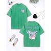 Summer Vibes Hawaii Beach Prints Washed T-Shirts Womens Cotton Oversized Tops Distressed T Shirts Street Womans Clothes