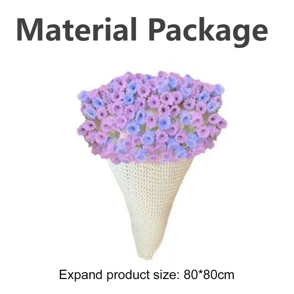 Rose Flower Blanket with DIY Material Package Handmade Soft Knitted Throw Blanket Crochet Flower Blanket Creative Gift 2025 New