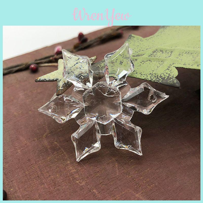 Premium Clear Plastic Snowflakes Designed For Christmas Tree Hanging Decor