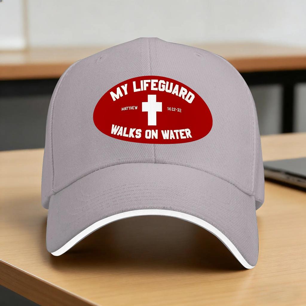 My Lifeguard Walks On Water Sun Baseball Cap Summer UnisexTeens Custom DIY Trucker Hat Breathable Fashion Camping Baseball Caps