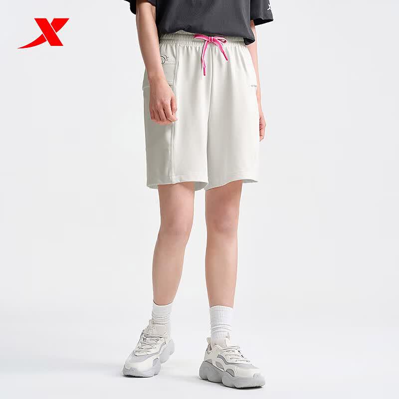 XTEP Women's Knit Mid-Length Running Shorts