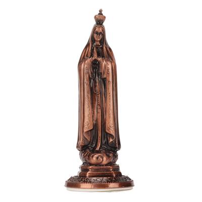 Mini Statue de la Vierge Sculptée à la Main Facile à Nettoyer Inodore Durable Alliage de Zinc Vif Décoratif Saint