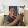 The RRock DDwayne Cushion Cover Natural Linen Organic Fabric DoubleSided Printing Room Sofa Decor Pillow Case