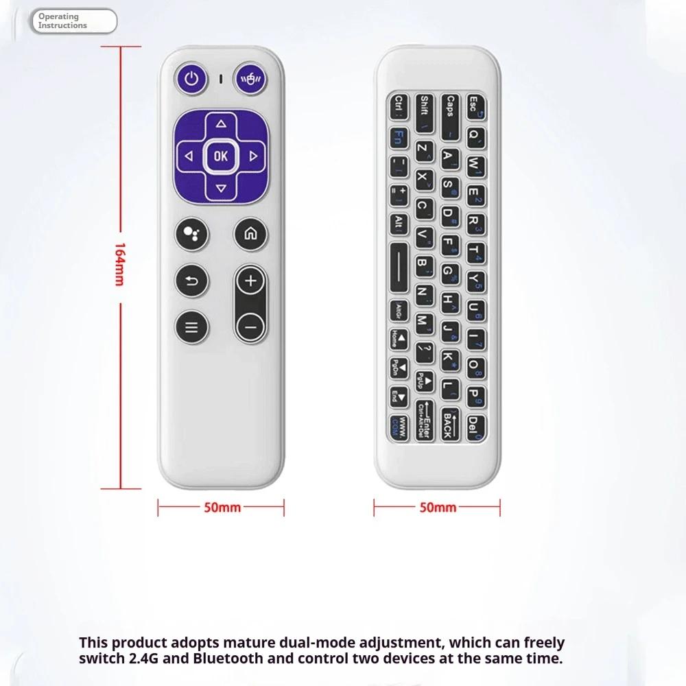 2.4G BT 5.2 Dual Mode Remote Control IR Learning T6 Wireless Voice Air Mouse Rechargeable With USB Receiver For Android TV Box