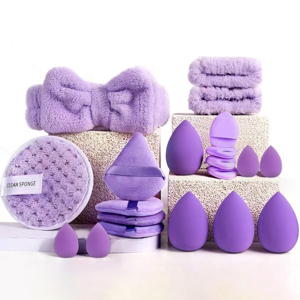 33Pcs 35Pcs Makeup Brush Set with Face Wash Sponge, Cosmetic Tools Kit Multifunctional Foundation Blending Brush Set