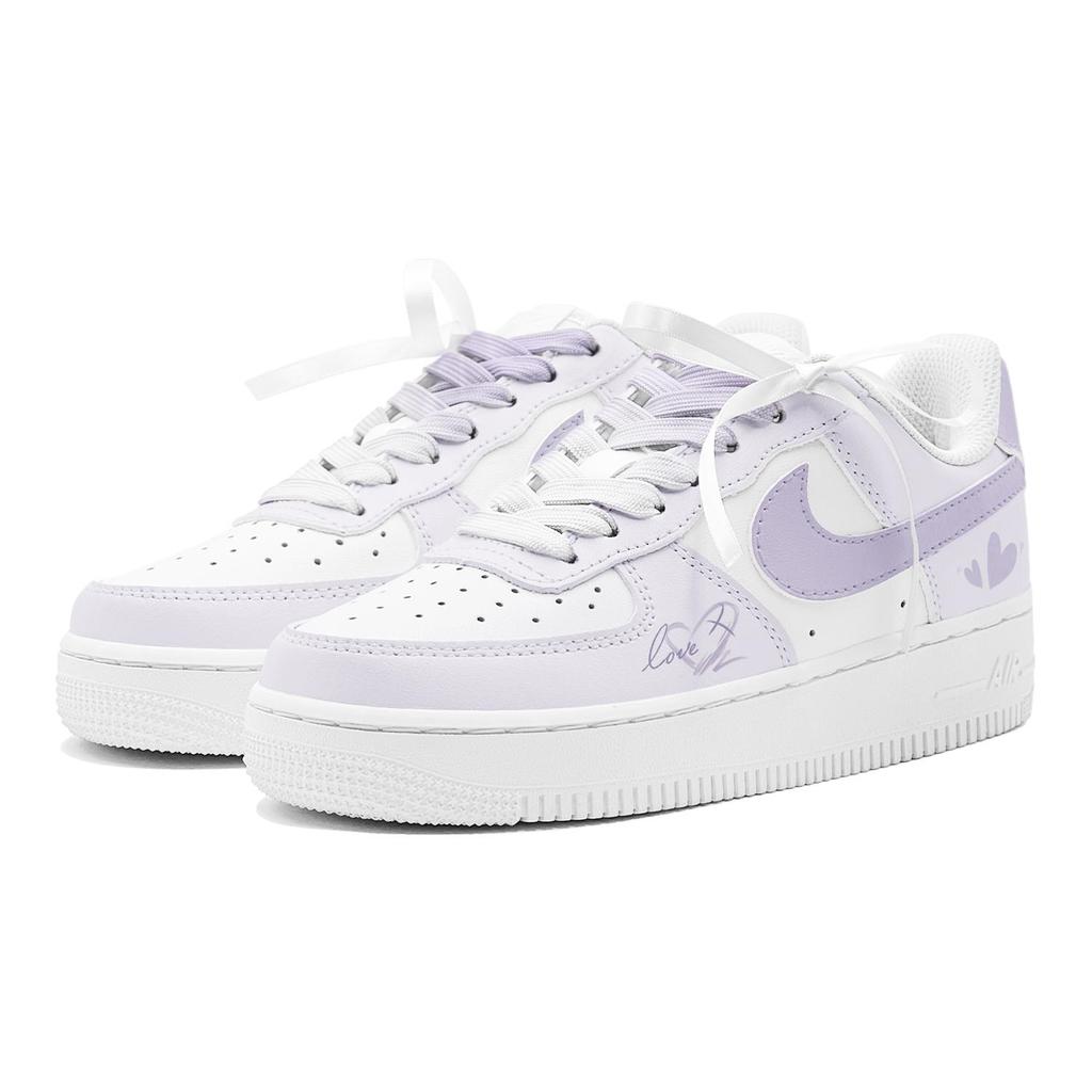 Nike Air Force 1 Air Force 1, Valentine's Day Special Offer, Purple Lover Slip Resistant Cushioning Abrasion Resistant DH2920-111(TeamS2-S-BOX)