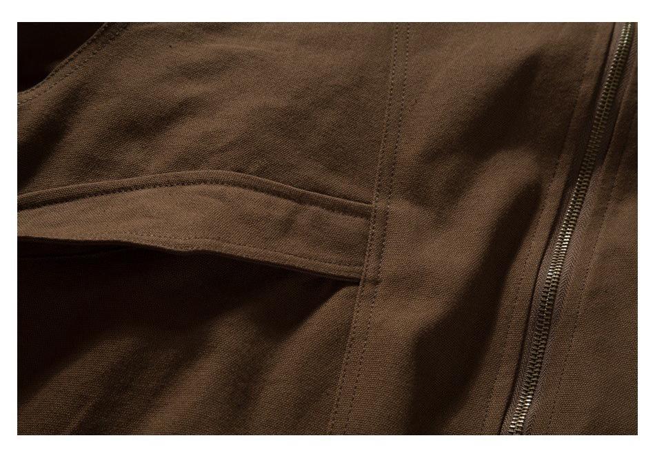 ORIGTEEN Men's Vintage Stand Collar Workwear Jacket - Retro American Spring/Autumn Style