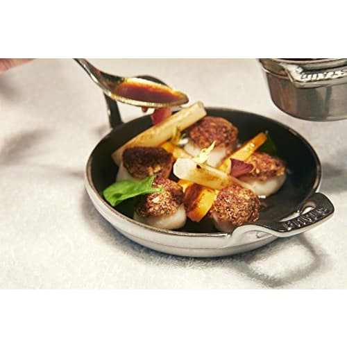 Staub "Round Stackable Dish, Gray, Round, 16cm" Enamel and Iron Gratin Dish [Official Japanese Product] Dish 40509-552