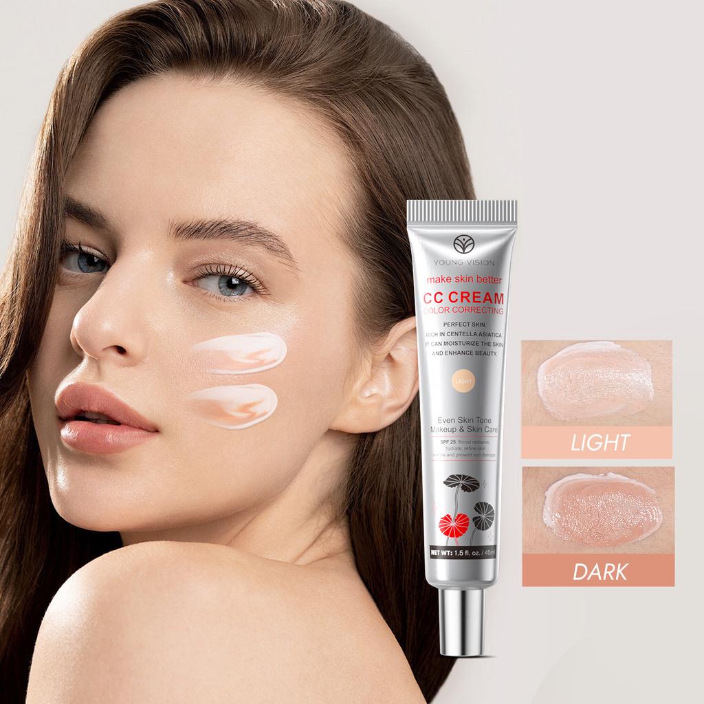 YOUNG VISION Centella CC Creme Concealer Unsichtbare Poren feuchtigkeitsspendende Make-up Grundierung natürlich