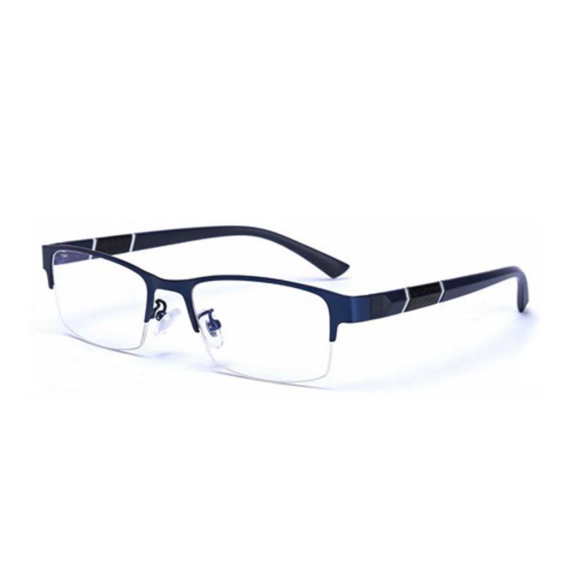Myopia Glasses Anti-Blue Light Men'S Business Half Frame Finished Flat Mirror Holder Imitation Tr Same Frame Glasses Tide
