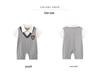 Trendy Summer Lapel Baby Boy Romper – Stylish Infant Crawling Suit for One-Year-Olds