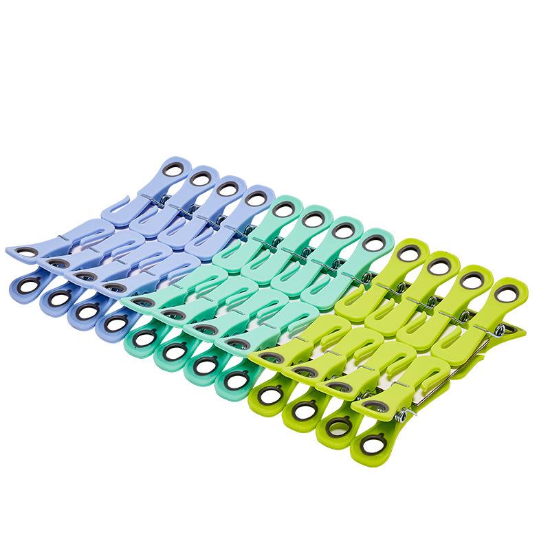 

24pcs Heavy-Duty Windproof Clothes Pins Multi-Functional Anti-Tip Clips Durable Plastic Material Strong Grip Vibrant Colors 24pcs