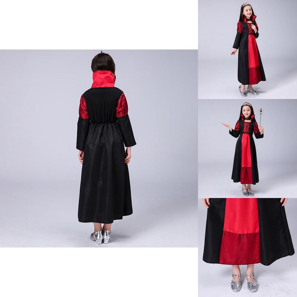 Magical Long Sleeve Queen Costume For Kids Halloween Sorceress Cosplay