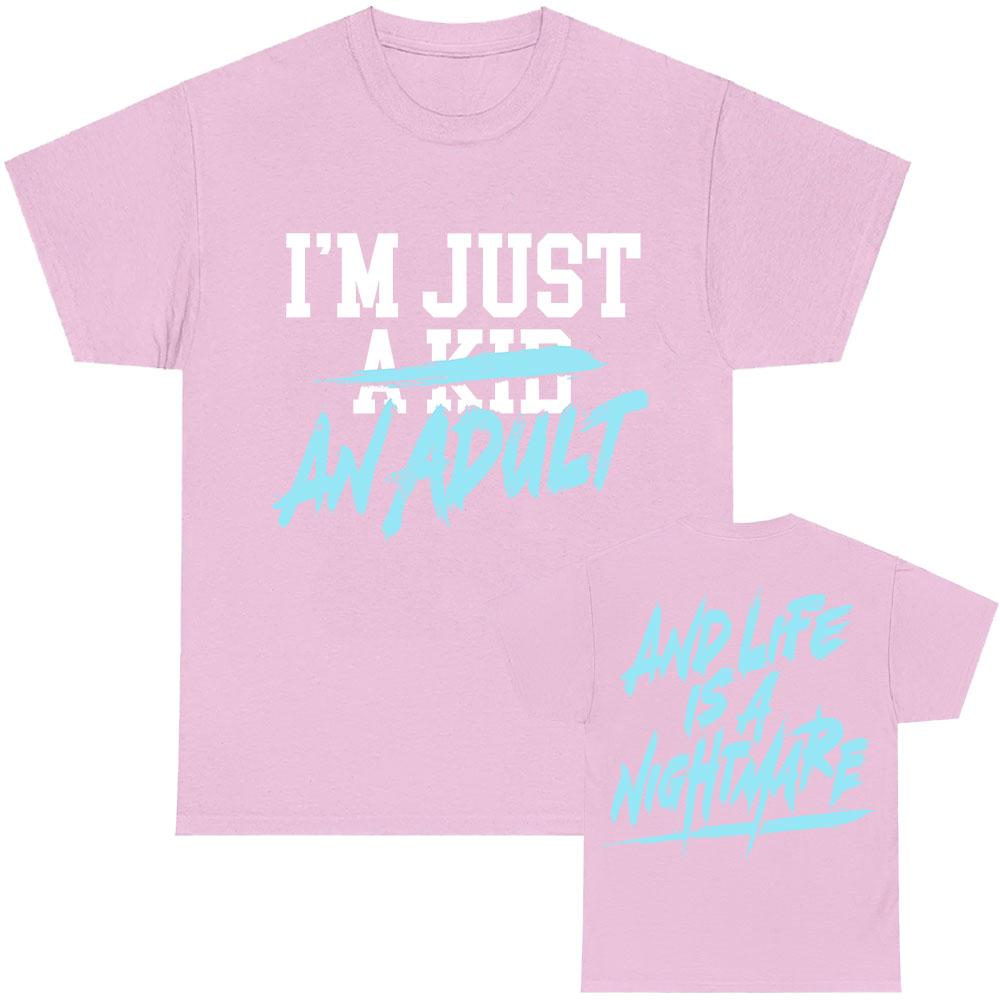 I'm Just A Kid Print T-shirt SIMPLE PLAN Design Graphic Tshirts Summer O-neck Short Sleeve Cotton Tees Unisex Streetwear Print Merch