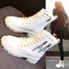 Short boots women's British Martin boots 2025 new winter velvet thick-soled thick-soled heeled versatile side zipper spring and autumn single boots