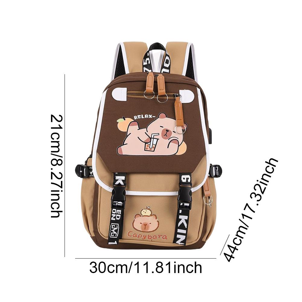 

Рюкзак для комп’ютера Capybara Шкільний рюкзак для коледжу Повсякденний рюкзак для підлітків Шкільний портфель великої ємності з регульованим ремінцем для подарунків