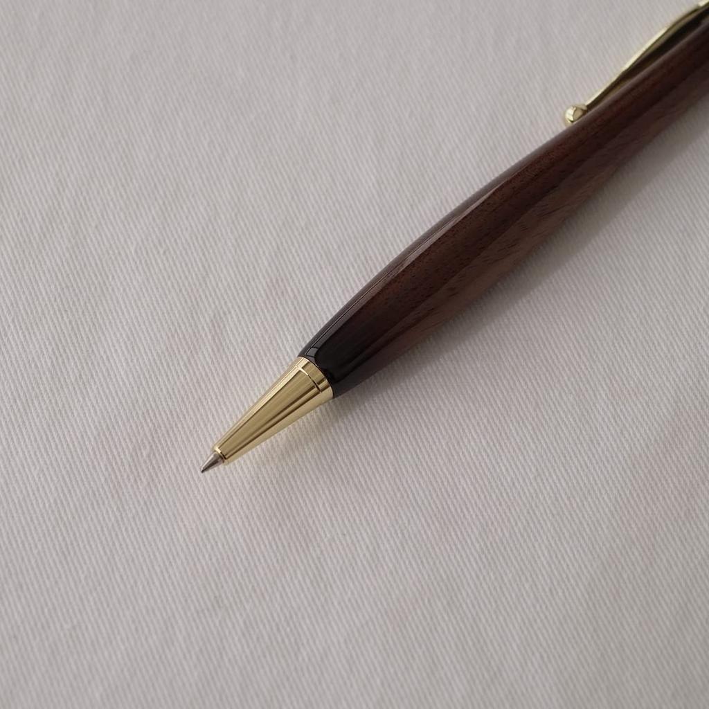 Luminio Wooden Ballpoint Premium Easy To Sunburst Rare Handcrafted In 4C Refills with Jetstream Prime and Walnut Pen, Oil-Based, 0.7mm, Knock-Style,